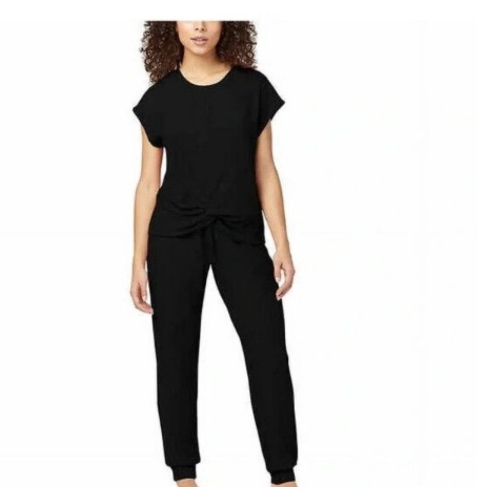 Buffalo David Bitton Women's 2-Piece Black PJs/Lounge Set, Sze Large